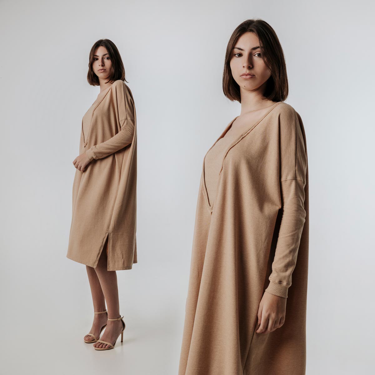La robe Zahara conçue dans un tissu écologique par NATI, créatrice à Annecy